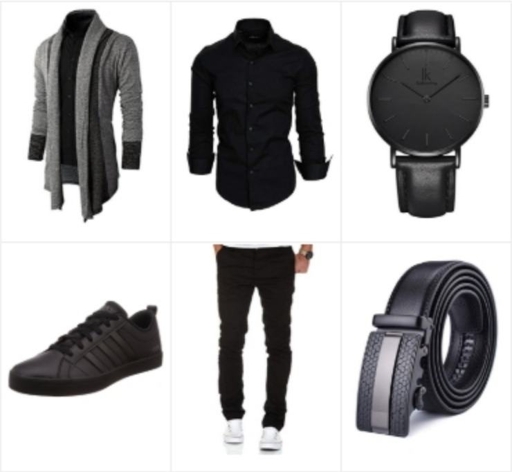 Einmal Schwarz Grau bitte, das Fashion Outfit für jeden Anlass, wie ich finde Männer.