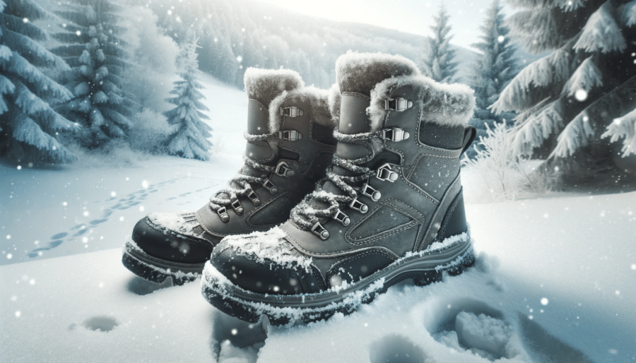 Warm non-slip winter shoes in winter